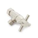5/8 x 3/8 in. OD Tube x OD Compression Cross Angle Supply Stop Valve in Brushed Nickel
