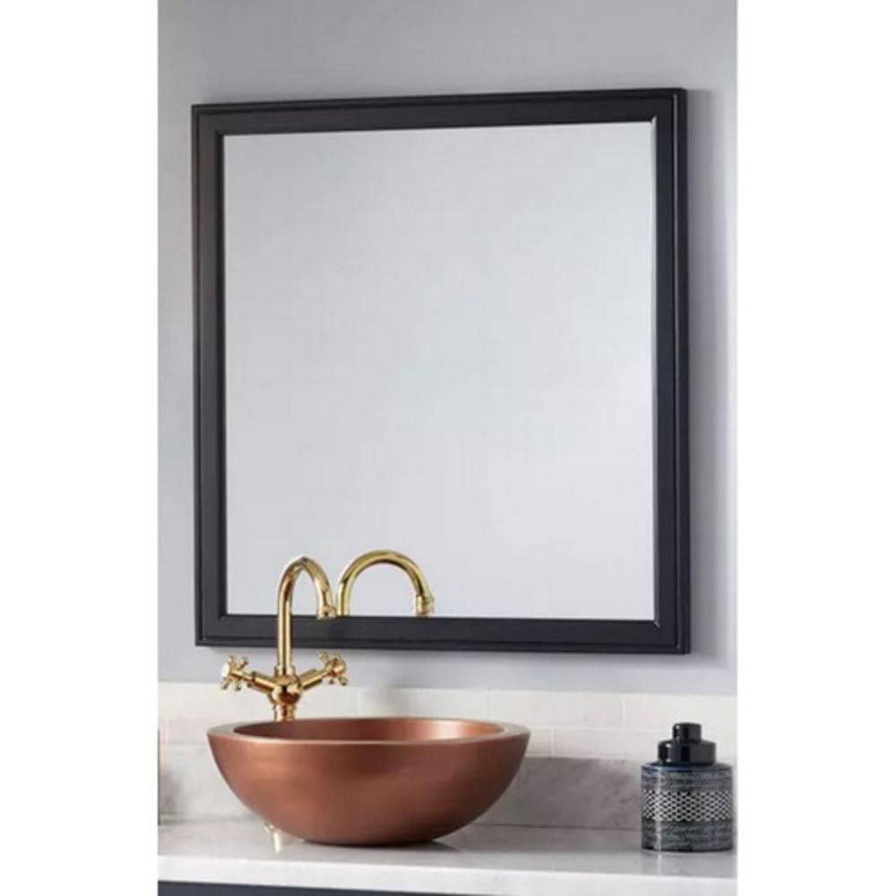 Signature Hardware Midnight Navy Blue 30 in. Rectangular Vanity Mirror 