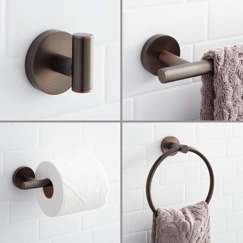 Signature Hardware Oil Rubbed Bronze 4 PC B/ROOM ACCY SET ORBR *STEFFI 