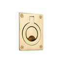 Signature Hardware Polished Brass Rectangular Brass Recessed Pull 