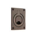 Signature Hardware Oil Rubbed Bronze 2-3/4 x 2-1/4 in. Brass Large Rectangular Recessed Ring Flush Pull 