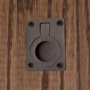 Signature Hardware Antique Brass Small Rectangular Recessed Ring Pull 
