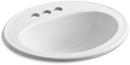 20-1/4 in. Drop-in Oval Vitreous China Bathroom Sink in White