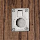Signature Hardware Brushed Nickel Small Rectangular Recessed Ring Pull 