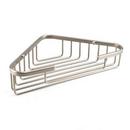 Signature Hardware Brushed Nickel 6 in. Corner Shower Basket 
