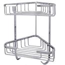 Signature Hardware Chrome 6-1/4 in. Corner Shower Basket 