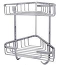 Signature Hardware Chrome 6-1/4 in. Corner Shower Basket 