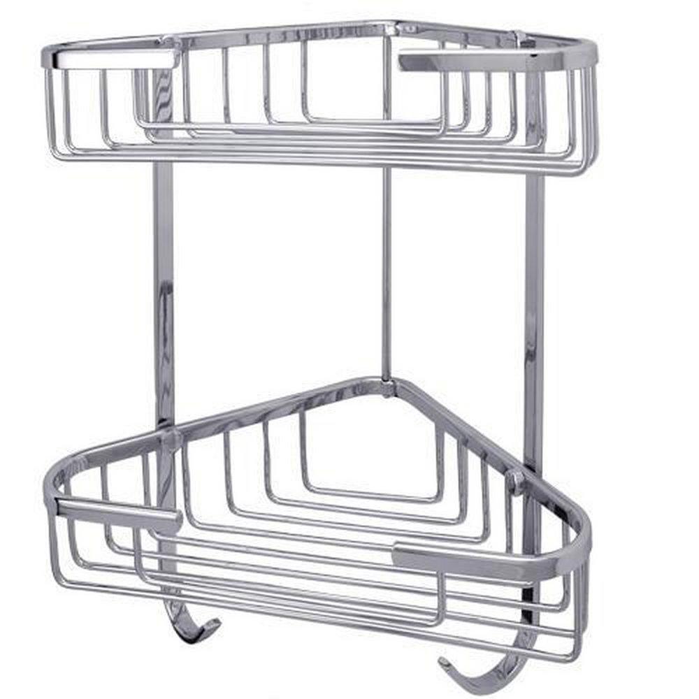 Signature Hardware Chrome 6-1/4 in. Corner Shower Basket 
