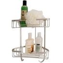 Signature Hardware Brushed Nickel 6-1/4 in. Corner Shower Basket 