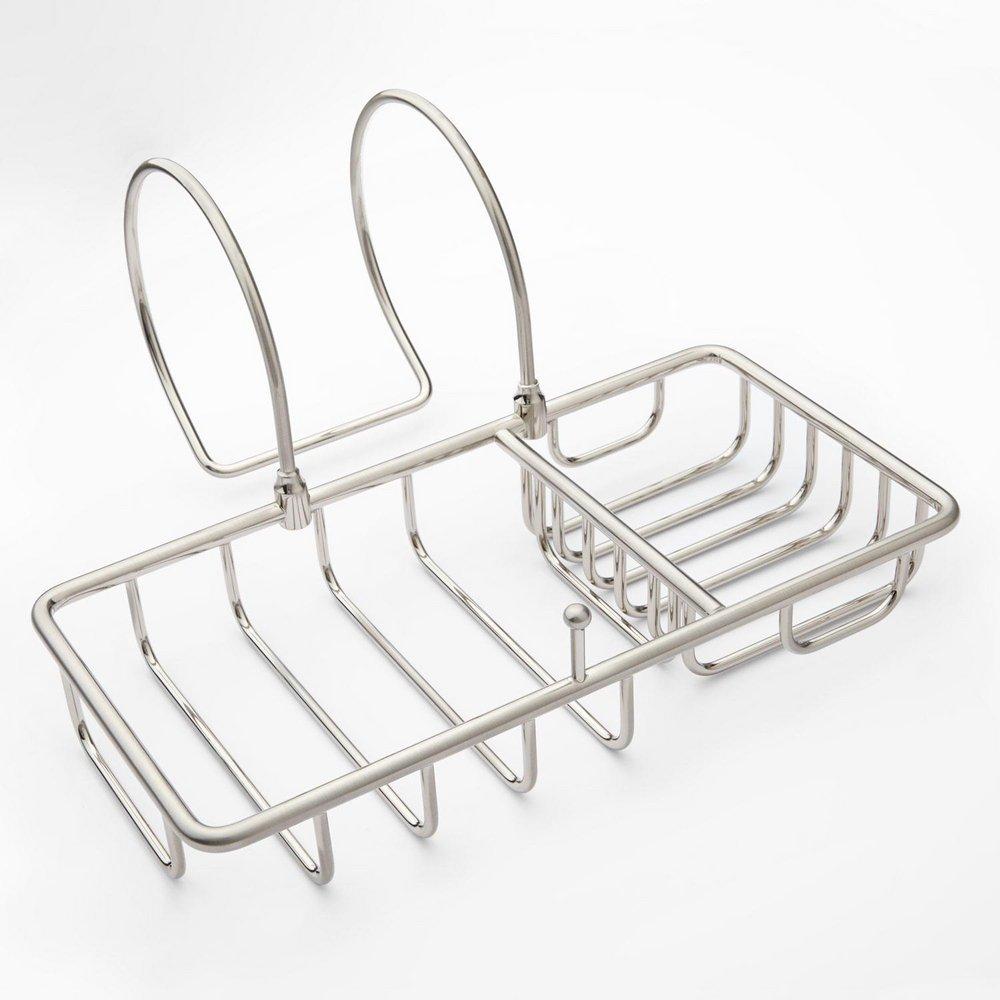 Signature Hardware Brushed Nickel Tub Caddy 