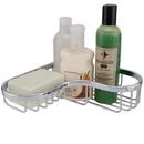 9-1/8 in. L-Shaped Shower Basket in Chrome