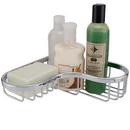 Signature Hardware Chrome 9-1/8 in. L-Shaped Shower Basket 