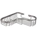 9-1/8 in. L-Shaped Shower Basket in Brushed Nickel