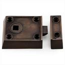 Small Solid Brass Rim Lock Latch Set with Left Hand Knob in White with Oil Rubbed Bronze