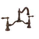 Two Handle Bridge Bathroom Sink Faucet in Oil Rubbed Bronze