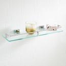 Signature Hardware Chrome 19-5/8 in. Glass Bathroom Shelf 