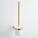 Signature Hardware Polished Brass 15 in. Toilet Brush Holder 