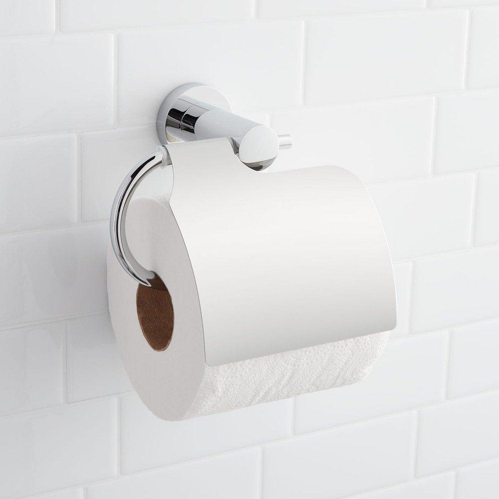 Signature Hardware Polished Chrome Wall Toilet Tissue Holder 