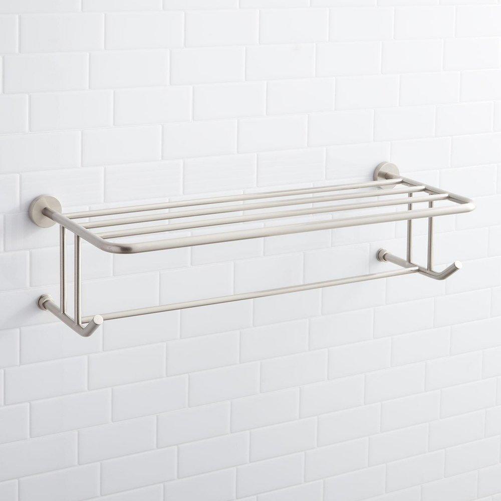 Signature Hardware Brushed Nickel 24-1/8 in. Towel Holder 