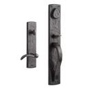 3 in. Bronze Rectangular Door Lever Set in Dark Bronze
