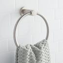 Signature Hardware Brushed Nickel Round Closed Towel Ring 