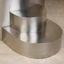 13 in. Stainless Steel Round Tub Step in Brushed Stainless Steel