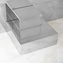 13-1/4 in. Stainless Steel Square Tub Step in Polished Stainless Steel