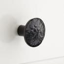Signature Hardware Matte Black Cast Iron Round Cabinet Knob 