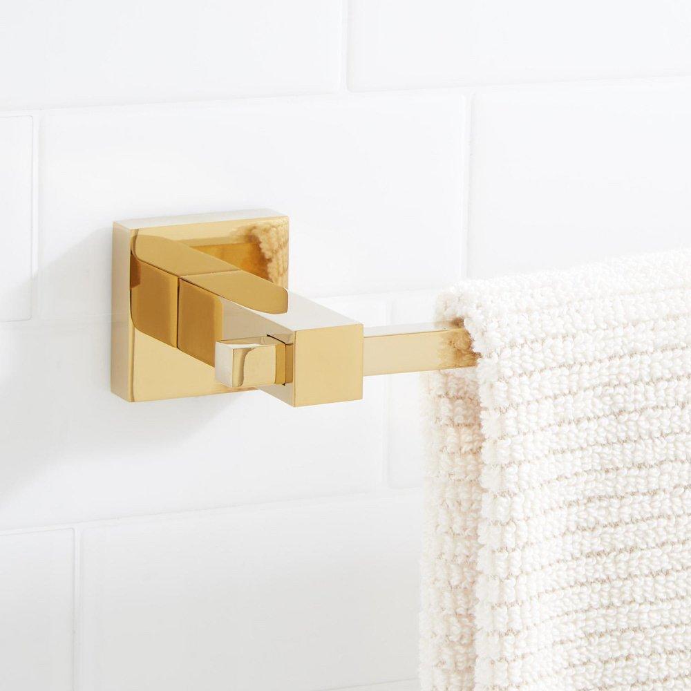 Signature Hardware Polished Brass 24 in. Towel Bar 