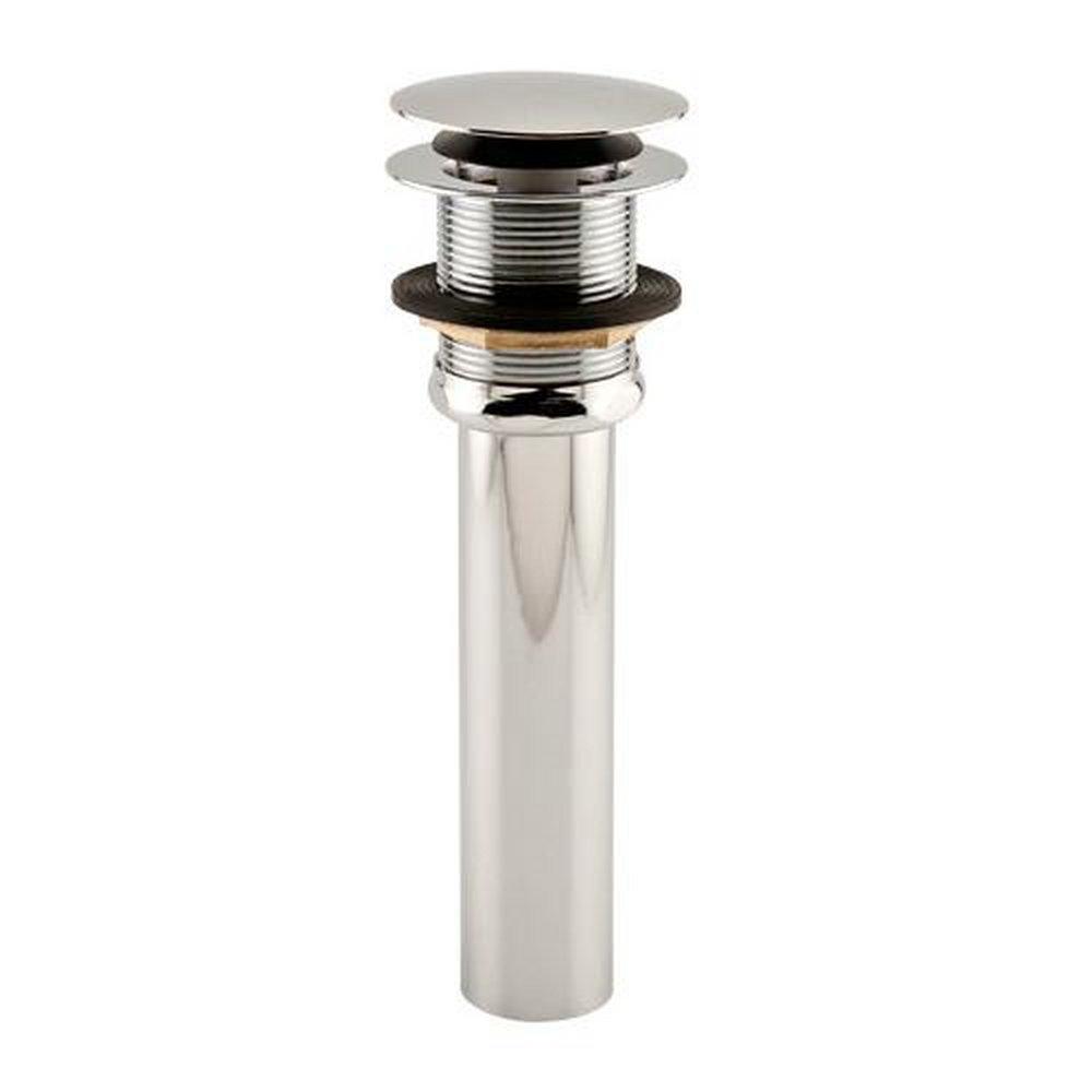 Signature Hardware Chrome Brass Toe-Tap Drain 