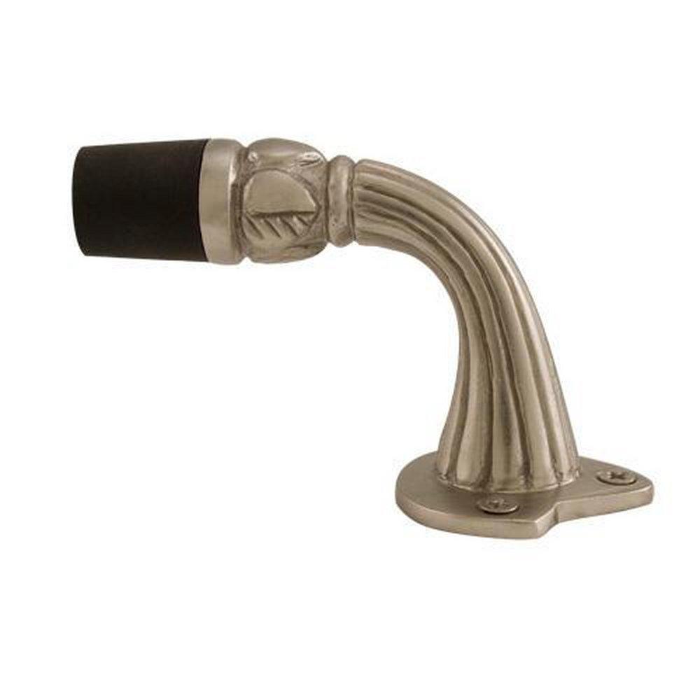 Signature Hardware Brushed Nickel 2 in. Brass Floor Mounted Door Stop 