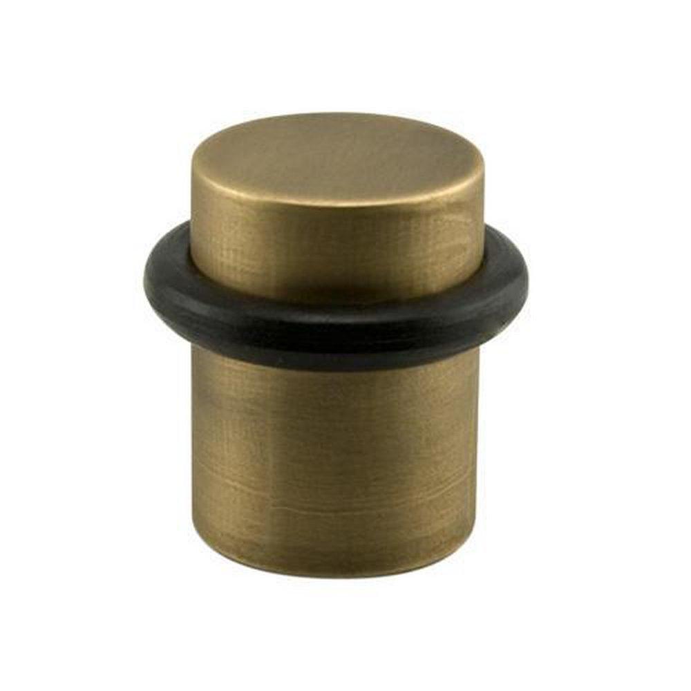 Signature Hardware Antique Brass 1-1/2 in. Brass Floor Mounted Door Stop 