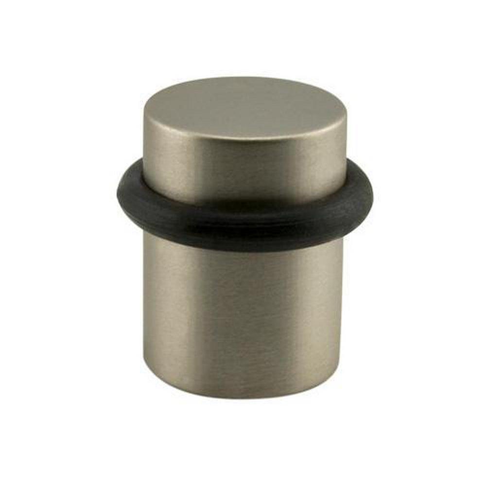 Signature Hardware Brushed Nickel 1-1/2 in. Brass Floor Mounted Door Stop 