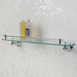 23-3/4 in. Glass Bathroom Shelf in Chrome