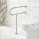 Signature Hardware Brushed Stainless Steel 29-1/2 in. U Shaped Grab Bar with Leg Support 