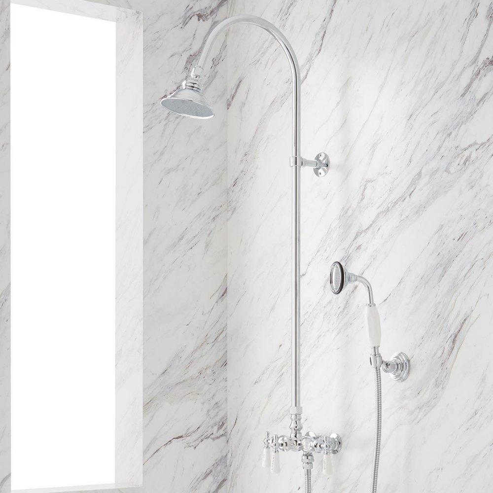 Signature Hardware Chrome Single Handle Single Function Shower System 