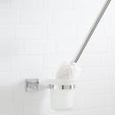 Signature Hardware Brushed Nickel 15 in. Toilet Brush Holder 