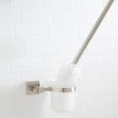 Signature Hardware Brushed Nickel 15 in. Toilet Brush Holder 