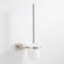 Signature Hardware Brushed Nickel 15 in. Toilet Brush Holder 