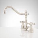 Signature Hardware Polished Nickel WIDESPREAD BATHROOM FAUCET 
