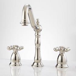 Two Handle Widespread Bathroom Sink Faucet in Polished Nickel