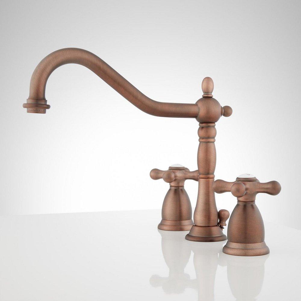 Signature Hardware Oil Rubbed Bronze WIDESPREAD BATHROOM FAUCET 