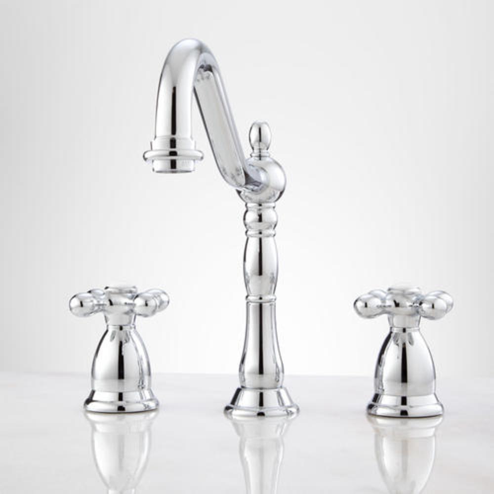 Signature Hardware Chrome WIDESPREAD BATHROOM FAUCET 