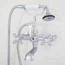Three Handle Wall Mount Tub Filler with Handshower