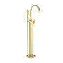 Single Handle Lever Floor Mount Filler in Satin Brass - PVD