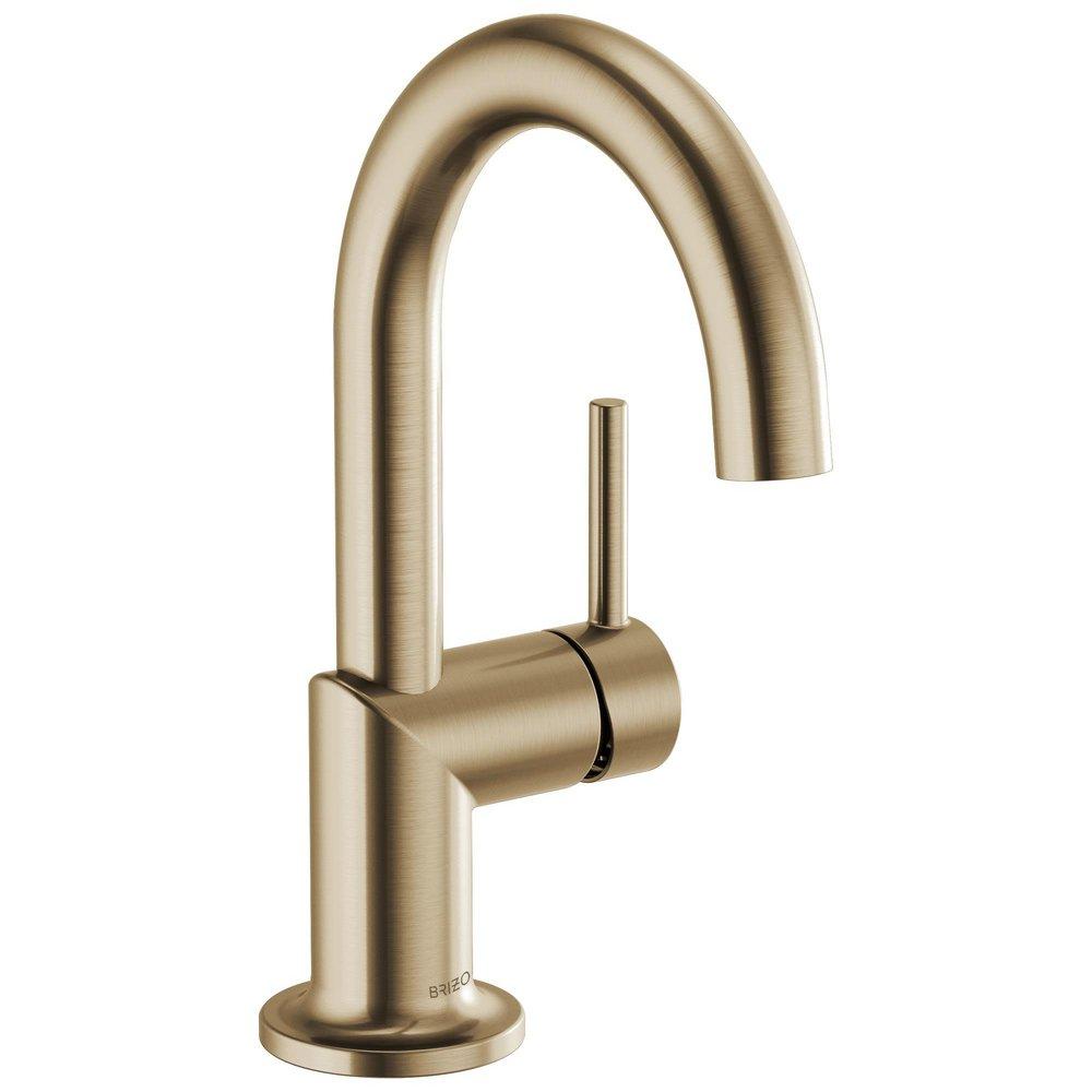 Brizo Luxe Gold Single Handle Monoblock Bathroom Sink Faucet Lever Handle 