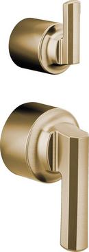 Pressure Balance Valve with Integrated Diverter Trim Lever Handle in Luxe Gold