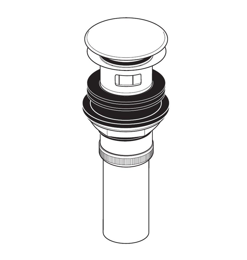 Brizo Luxe Steel 2-3/4 x 3-39/64 in. Pop-Up Drain Assembly 