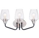 Maxim Lighting&reg; Black/Satin Nickel 60W 3-Light Medium E-26 Incandescent Vanity Fixture 