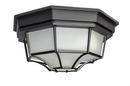 9W 1-Light Medium E-26 LED Outdoor Ceiling Fixture in Black